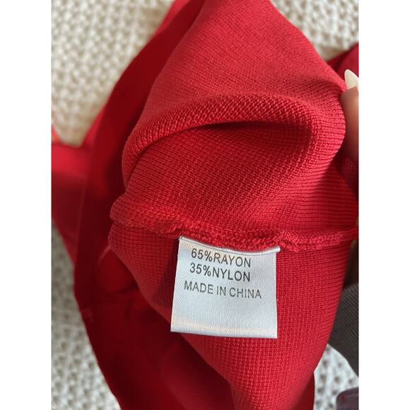 Seek The Label Bandage Crop Top Red Sz Medium - Picture 6 of 7